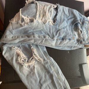 Aeropostale Light Blue Distressed Women Jeans